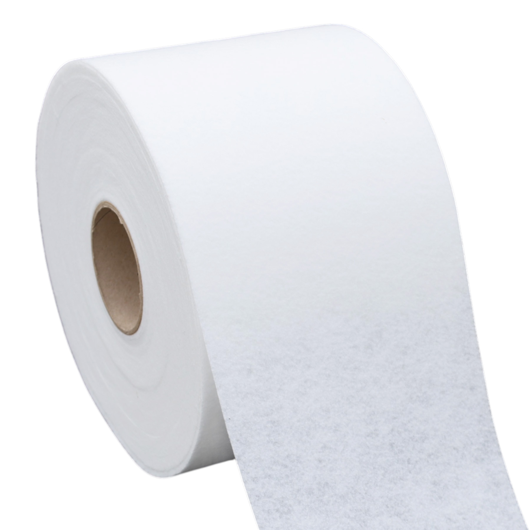 Rotolo di tessuto non tessuto in poliestere 110 g/m², 15 cm × 50 m, parzialmente srotolato