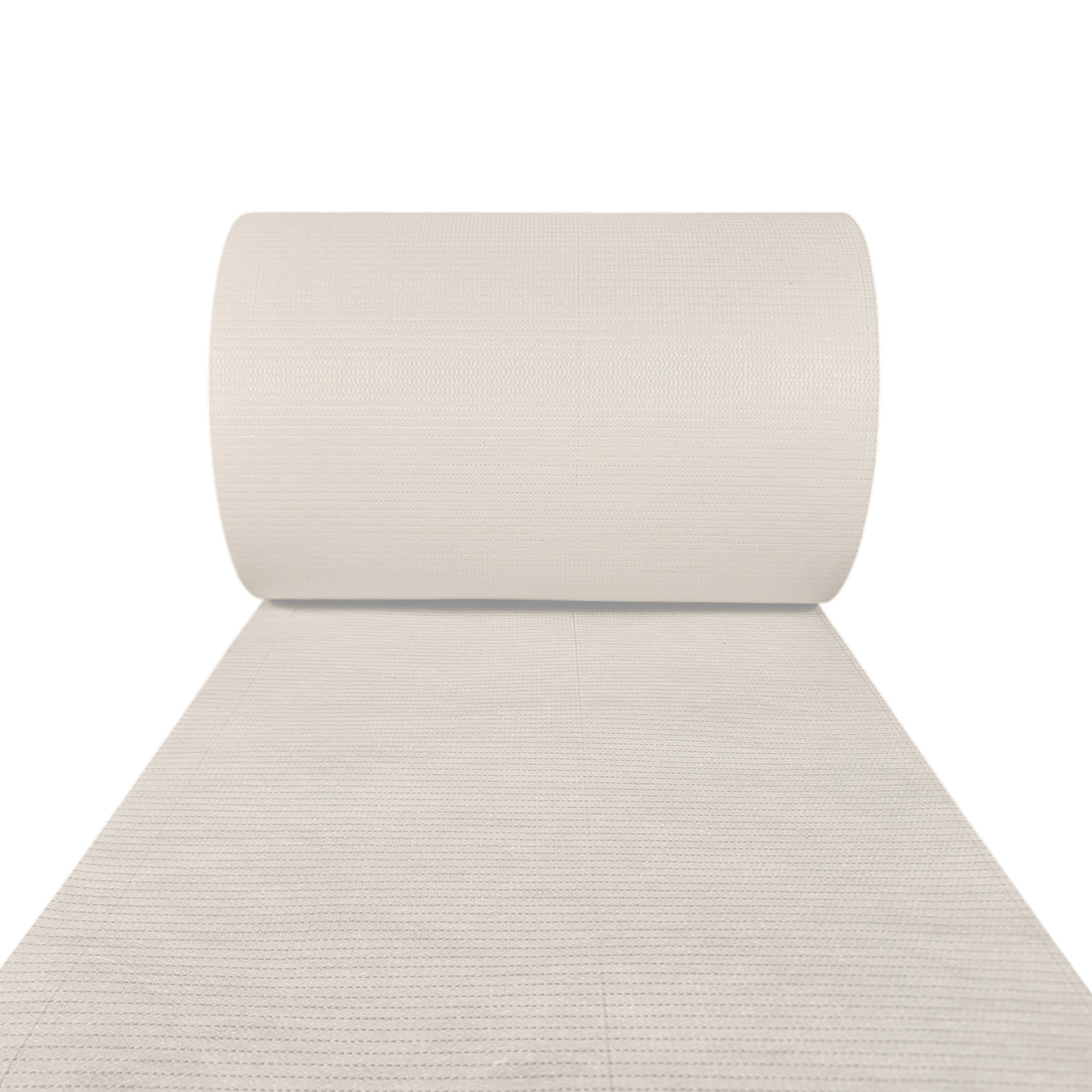 Polyestervlies 120 g/m² – SA Baustoffe Premium Vlies für Abdichtung Polyestervlies 120 g/m² – Frontansicht der Rolle 0,25 × 50 m weiß